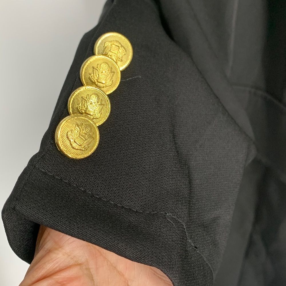 Sz M SHEIN Black women’s Blazer with Gold Buttons - Picture 6 of 10